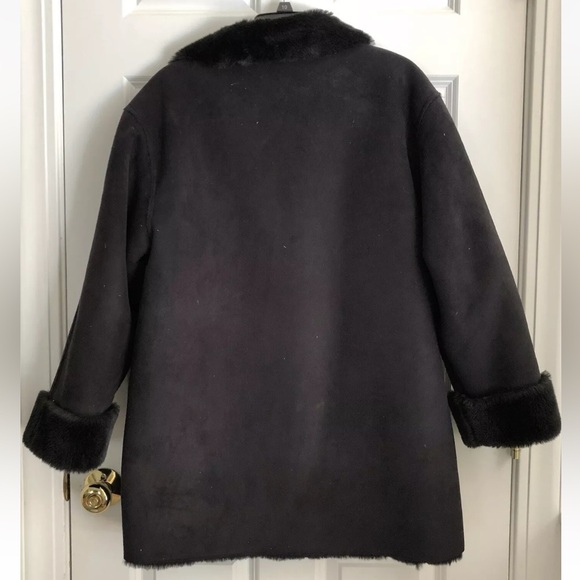 FUDA New York Women's Coat Size Small Black Made in Russia Button Down Heavy ps2 - Picture 4 of 9